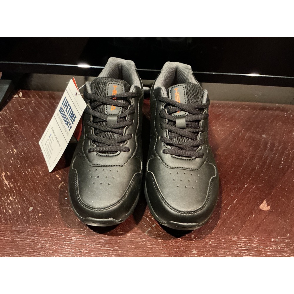 HISEA Mens Black Slip‎ Resistant Work Shoes Non Marking Oil Resistant Sneakers 7